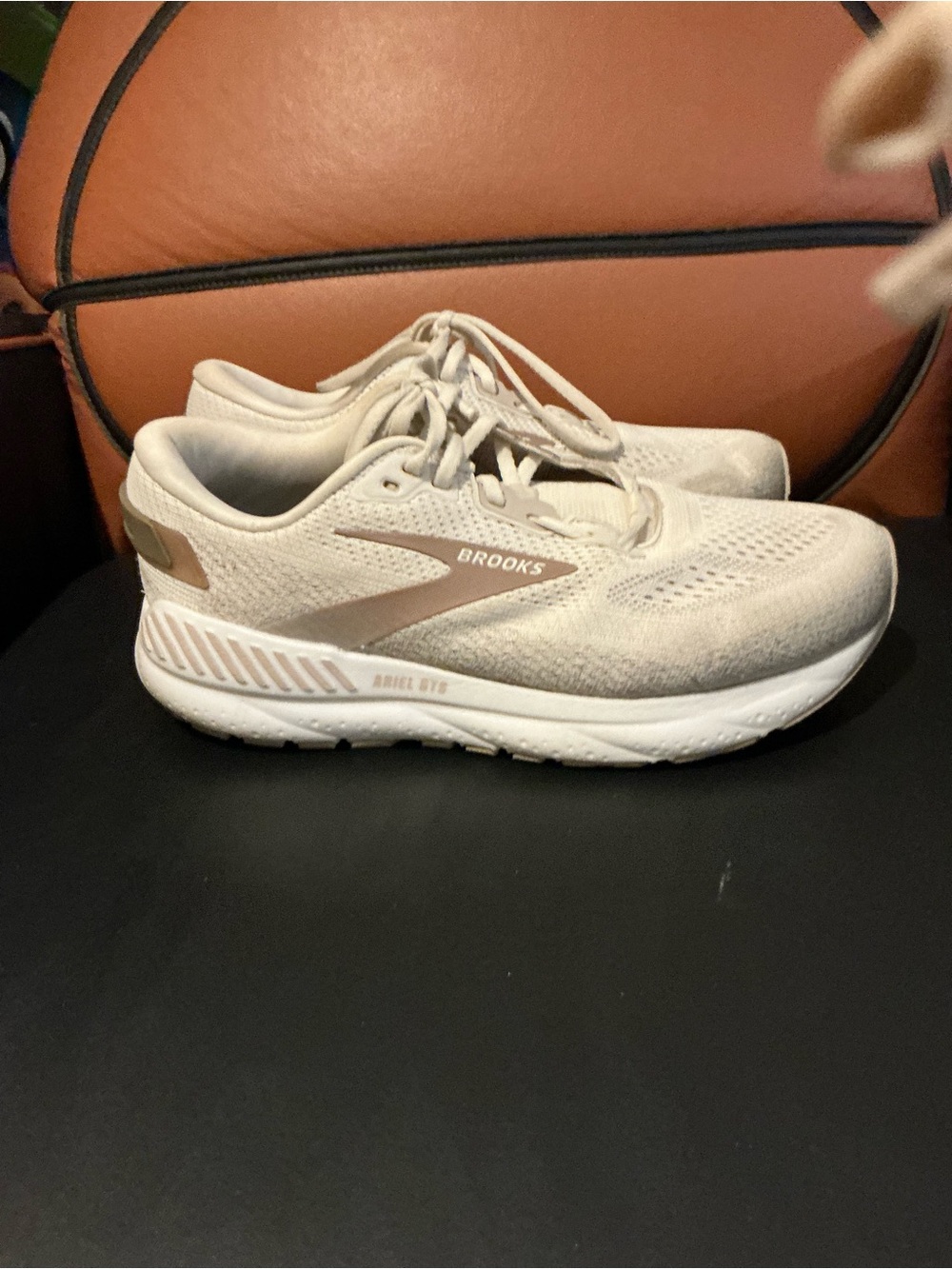 Brooks Women's Neutral-Tone Running Shoes in Cream and White